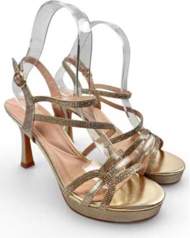 TIMBOS SANDALIA TACÓN FIESTA MUJER 132744 ORO
