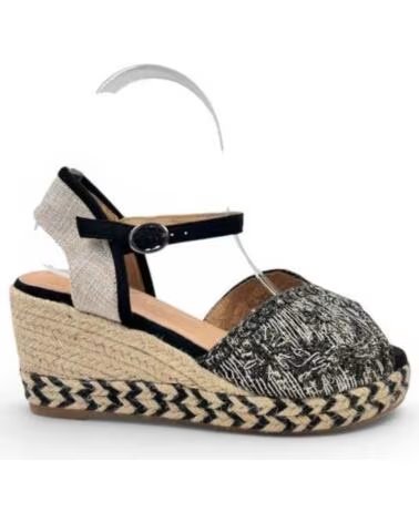 TIMBOS SANDALIA CUNA ESPARTO MUJER NEGRO 132713