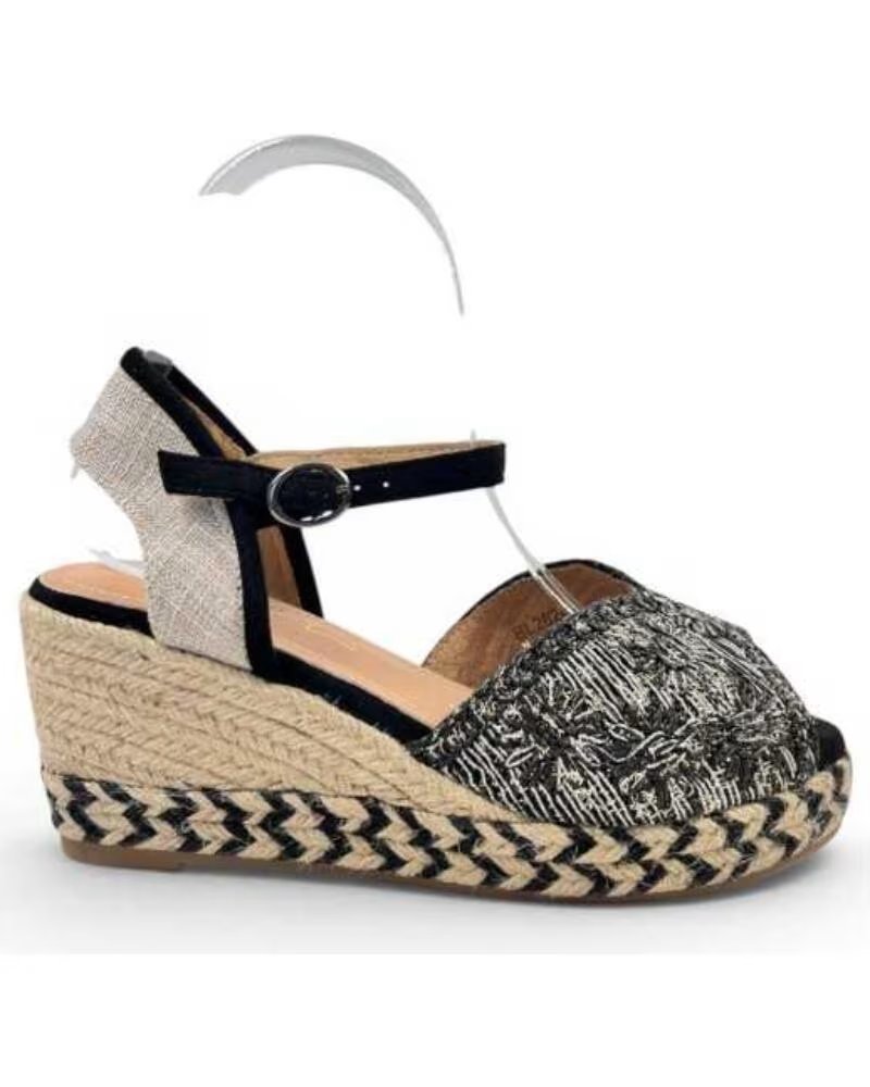 TIMBOS SANDALIA CUNA ESPARTO MUJER NEGRO 132713