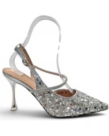 TIMBOS SANDALI CON TACCO DA FESTA E CERIMONIA DA DONNA IN ARGENTO MODELLO 132741 PLATA