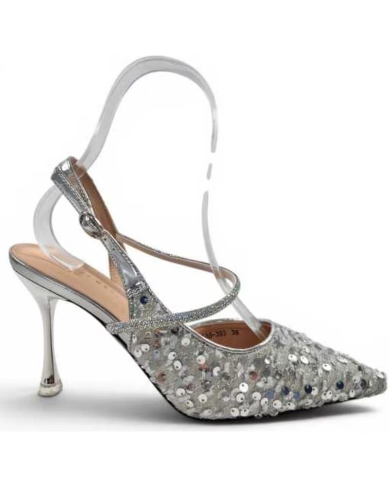 TIMBOS PARTY- UND FESTABSATZSANDALEN FÜR DAMEN IN SILBER MODELL 132741 PLATA