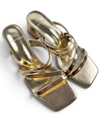 TIMBOS SANDALIA TACÓN FIESTA MUJER ORO 132760
