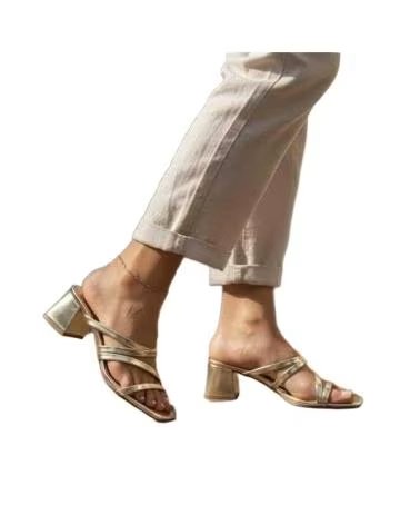 TIMBOS SANDALIA TACÓN FIESTA MUJER ORO 132760