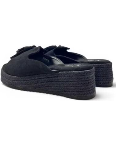 TIMBOS ZUECO CUNA Y PLATAFORMA ESPARTO 132898 NEGRO