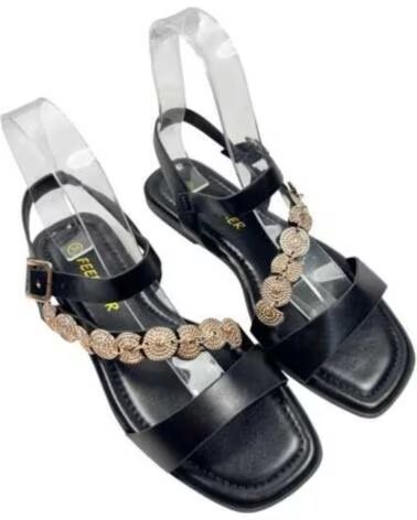 TIMBOS SANDALIA PLANA 132967 NEGRO
