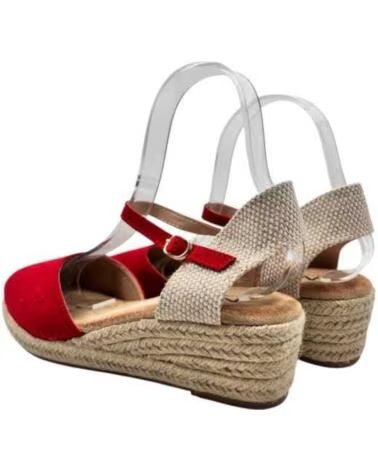TIMBOS SANDÁLIA ANABELA ESPADRILLE MULHER 132964 ROJO
