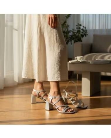 TIMBOS SANDÁLIA SALTO FESTA MULHER PRATA 132978 PLATA