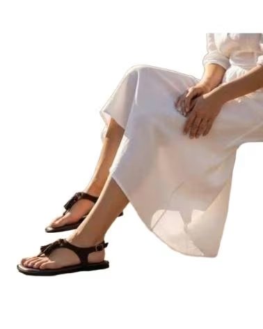 TIMBOS SANDÁLIA ESCRAVA PLANA MULHER CASTANHO 132996 MARRON