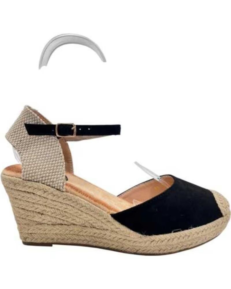 TIMBOS DAMEN ESPADRILLES KEILSANDALETTE SCHWARZ 133215 NEGRO