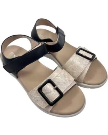 TIMBOS SANDÁLIA ANABELA CONFORTÁVEL DE MULHER PRETO 133293 NEGRO