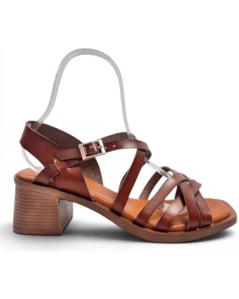 TIMBOS SANDALIA TACÓN MUJER CAMEL 133302
