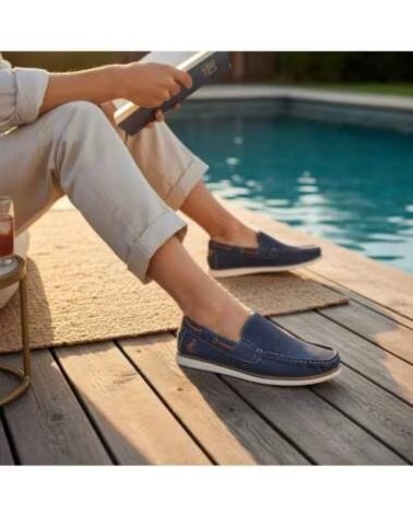 MOKASSINO COMODO TRAFORATO TIMBOS 133219 BLU MARINO