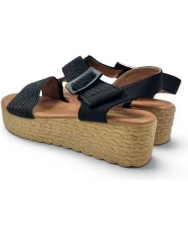 SANDALIA CUNA PLATAFORMA MUJER TIMBOS 133281 NEGRO