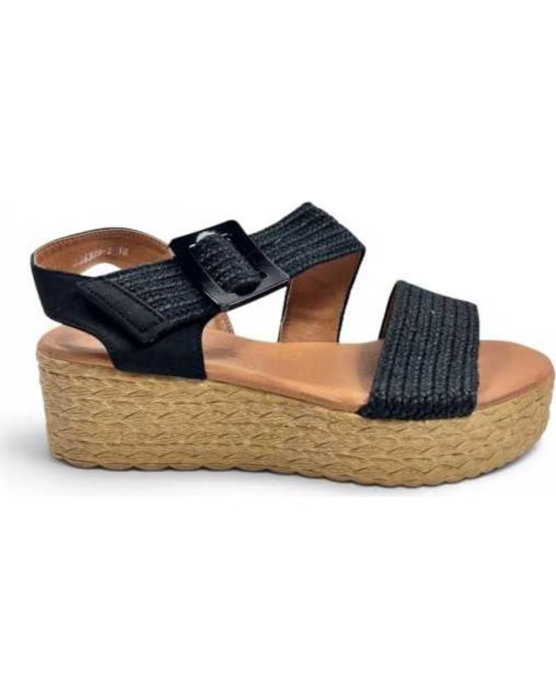 SANDALIA CUNA PLATAFORMA MUJER TIMBOS 133281 NEGRO