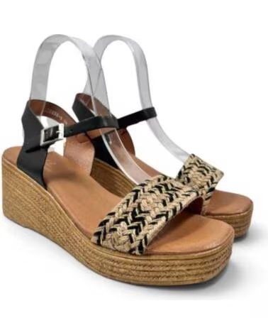 TIMBOS SANDALIA CUNA PLATAFORMA MUJER 133284 NEGRO