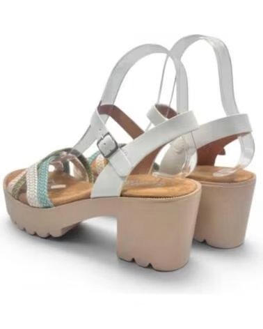TIMBOS SANDÁLIA SALTO MULHER BRANCO MULTICOLOR 133299 BLANCO
