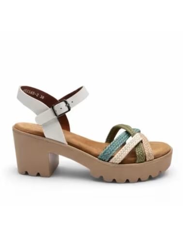 TIMBOS SANDÁLIA SALTO MULHER BRANCO MULTICOLOR 133299 BLANCO