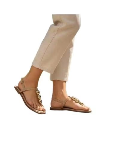 TIMBOS SANDALIA ESCLAVA PLANA MUJER 133324 BEIGE