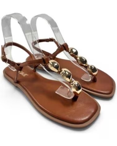 TIMBOS SANDALIA ESCLAVA PLANA 133323 CAMEL
