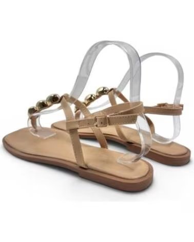 TIMBOS SANDALIA ESCLAVA PLANA MUJER 133324 BEIGE