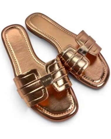TIMBOS ZUECO PLANO DE MUJER CHAMPAGNE 133333