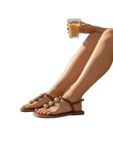 TIMBOS SANDALIA ESCLAVA PLANA 133323 CAMEL