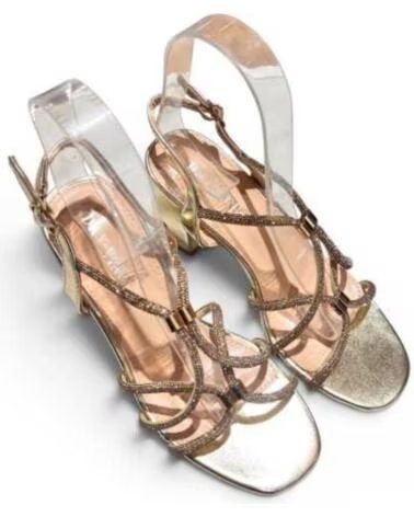 TIMBOS SANDALIA TACÓN FIESTA MUJER ORO 133355