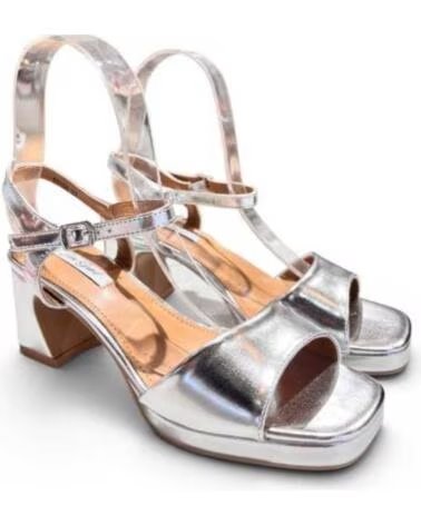 TIMBOS SANDALIA TACON FIESTA DE MUJER PLATA 133117