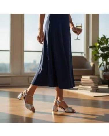 TIMBOS SANDALIA TACÓN FIESTA MUJER 133129 PLATA