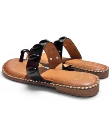 TIMBOS SANDALIA ESCLAVA DEDO PLANA NEGRO 132993