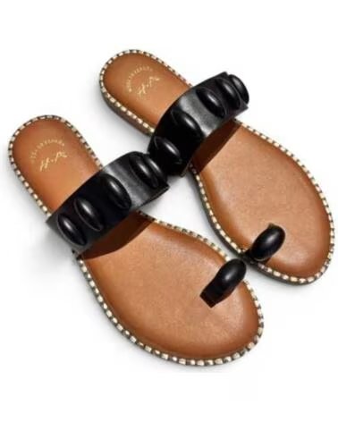 TIMBOS SANDALIA ESCLAVA DEDO PLANA NEGRO 132993