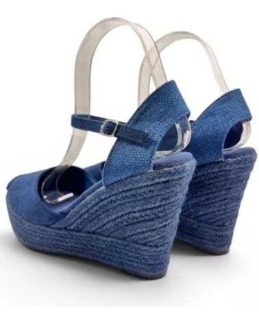 TIMBOS SANDÁLIA ANABELA ESPARTO 133376 AZUL