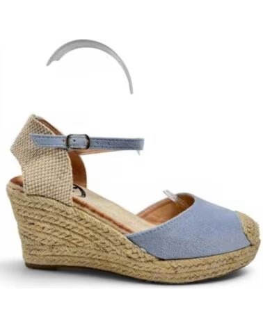 TIMBOS SANDALIA CUNA ESPARTO CELESTE 133366 AZUL