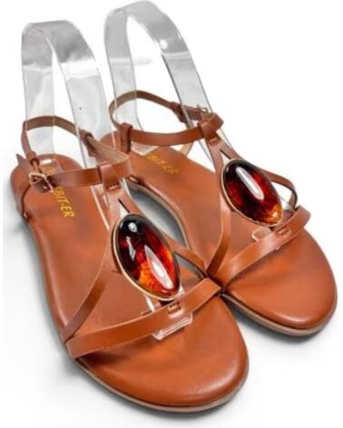 TIMBOS SANDALIA PLANA MUJER CAMEL 133378