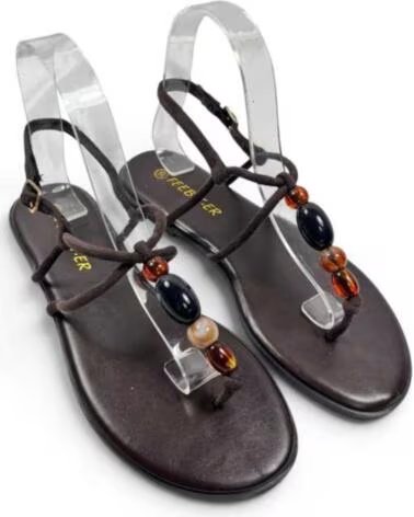 TIMBOS SANDALIA ESCLAVA PLANA MUJER MARRÓN 133372 MARRON