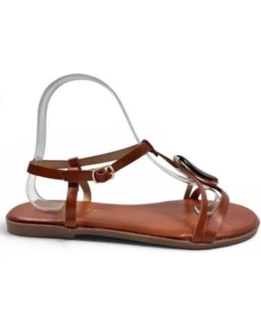 TIMBOS SANDALIA PLANA MUJER CAMEL 133378