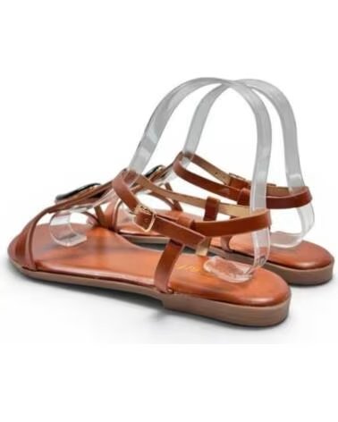 TIMBOS SANDALIA PLANA MUJER CAMEL 133378