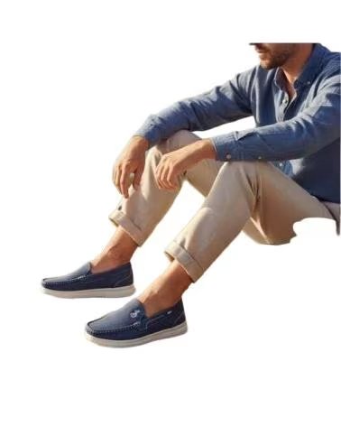 MOCASSIM CONFORTÁVEL DE HOMEM TIMBOS 133396 AZUL MARINO