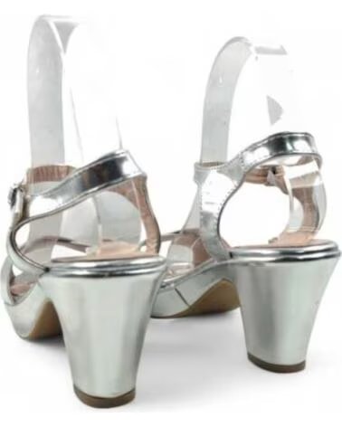 TIMBOS DAMEN PLATEAU ABSATZ SANDALE PARTY 133534 SILBER PLATA