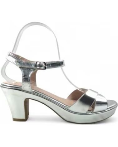 TIMBOS DAMEN PLATEAU ABSATZ SANDALE PARTY 133534 SILBER PLATA