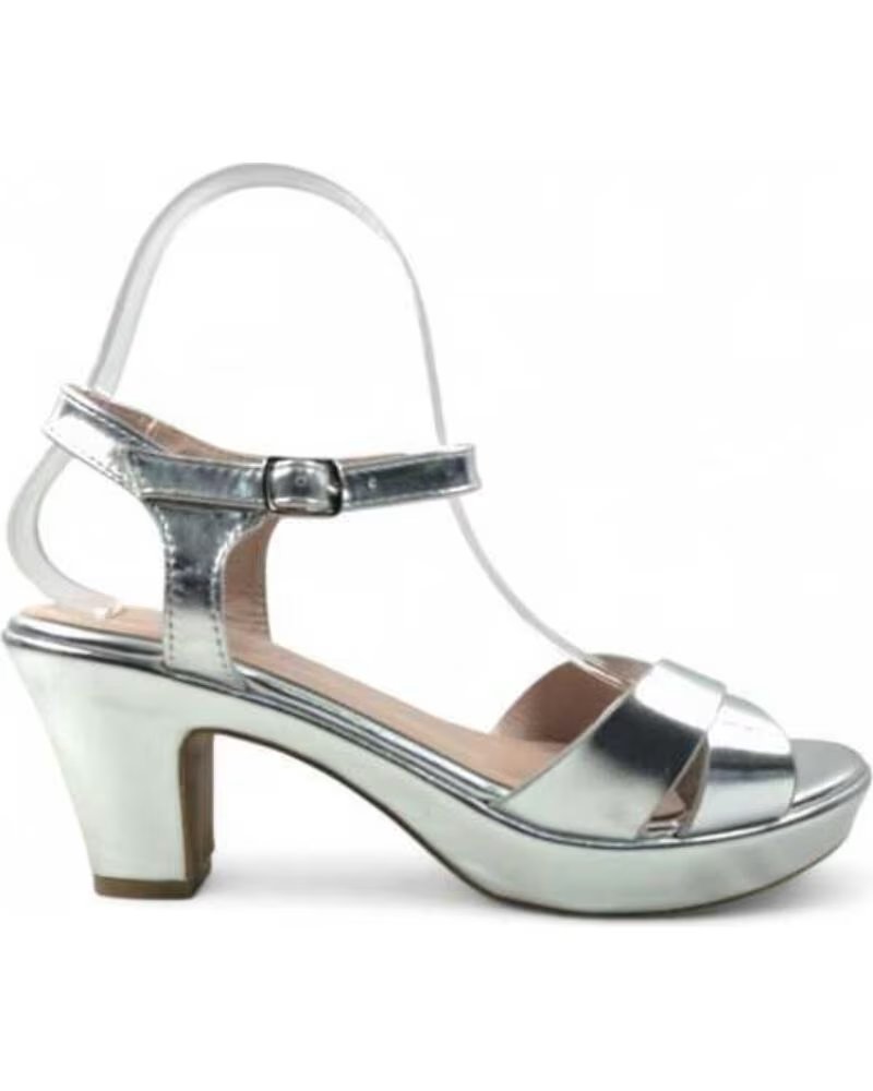 TIMBOS DAMEN PLATEAU ABSATZ SANDALE PARTY 133534 SILBER PLATA