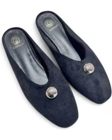 GIVANA MANOLETINA TIPO MULE PLANA 133524 NEGRO