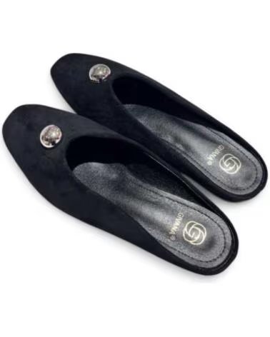 GIVANA MANOLETINA TIPO MULE PLANA 133524 NEGRO