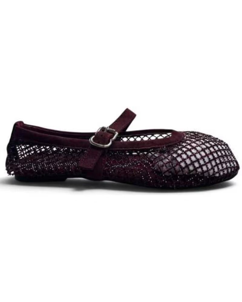 SAPATOS MERCEDITAS AJOURADOS 133614 BORDÉUS BURDEOS