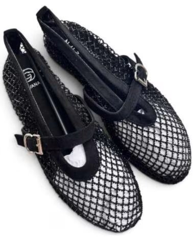 GIVANA ZAPATOS MERCEDITAS CALADOS 133615 NEGRO