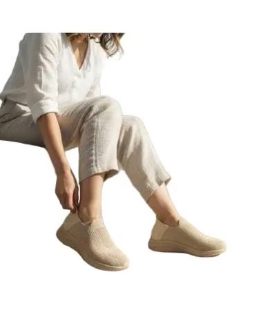 TIMBOS BASKETS FEMME TEXTILE ÉLASTIQUE 133659 BEIGE