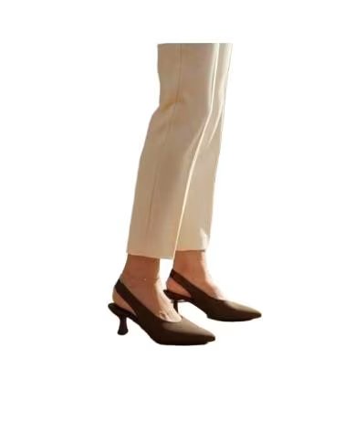 BUONAROTTI SANDALO TACCO SLINGBACK ELEGANTE 133623 MARRON