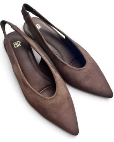 BUONAROTTI SANDALO TACCO SLINGBACK ELEGANTE 133623 MARRON
