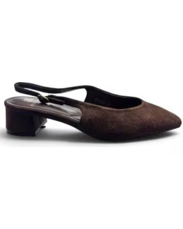 BUONAROTTI SANDALO TACCO SLINGBACK ELEGANTE MARRONE 133625 MARRON