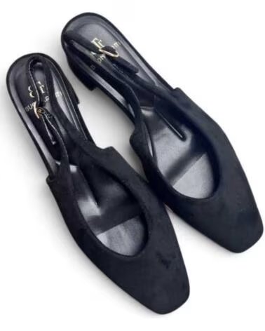BUONAROTTI SANDALO TACCO SLINGBACK ELEGANTE 133626 NEGRO